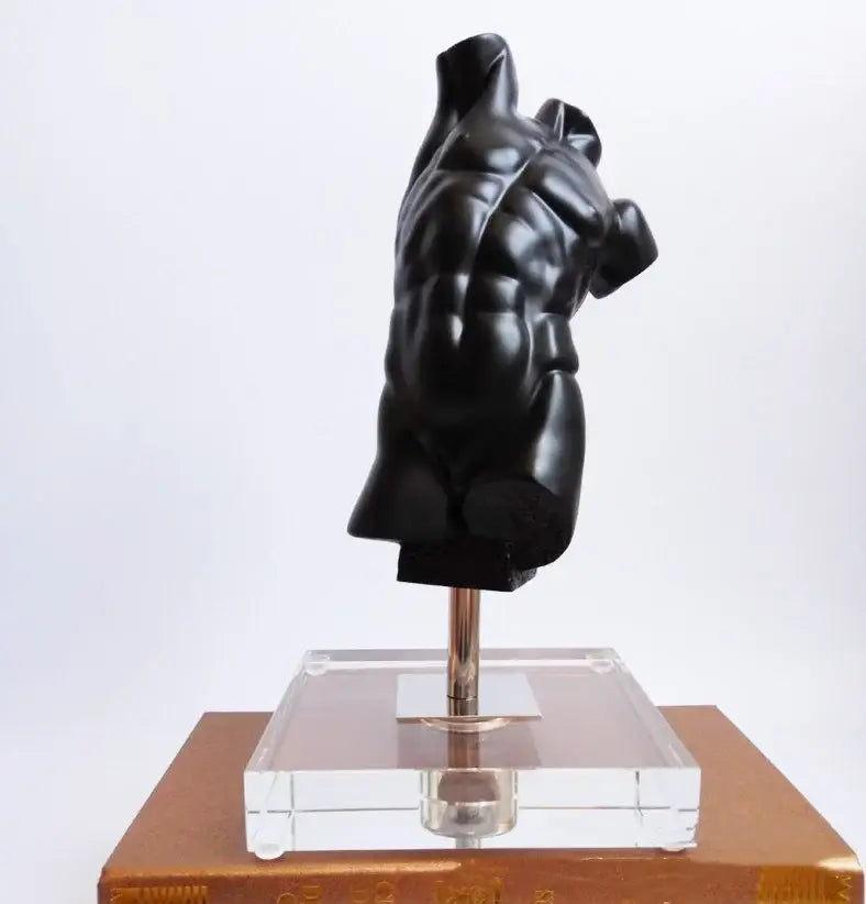 Black Resin Male Sculpture