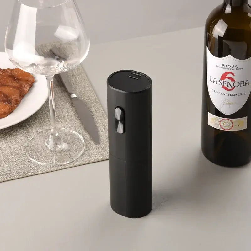 Black Brushed Wine Opener