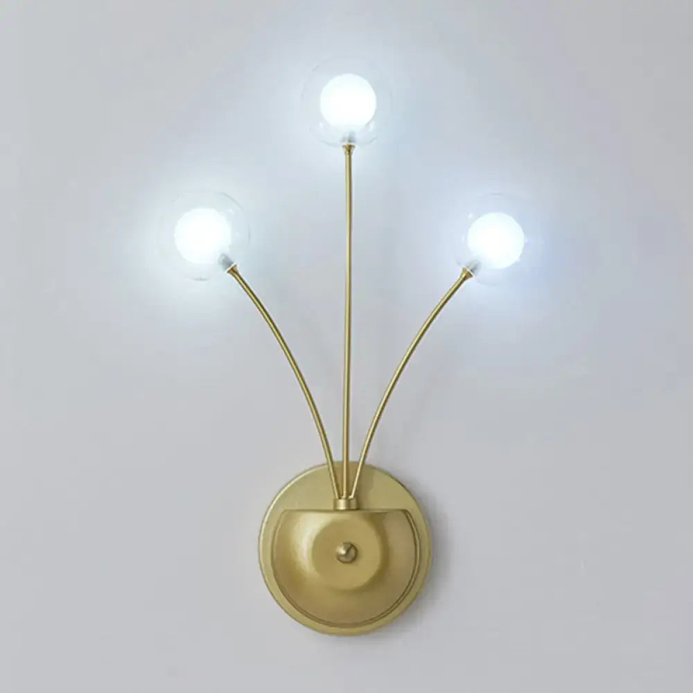 Black Iron Globe Sconce