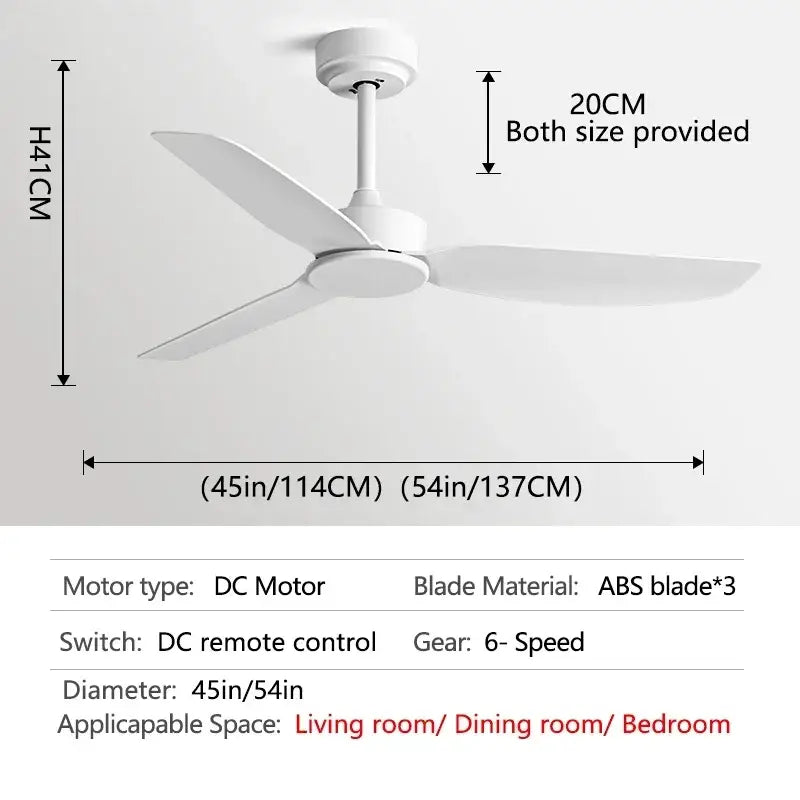Walnut Grain DC-Motor Ceiling Fan