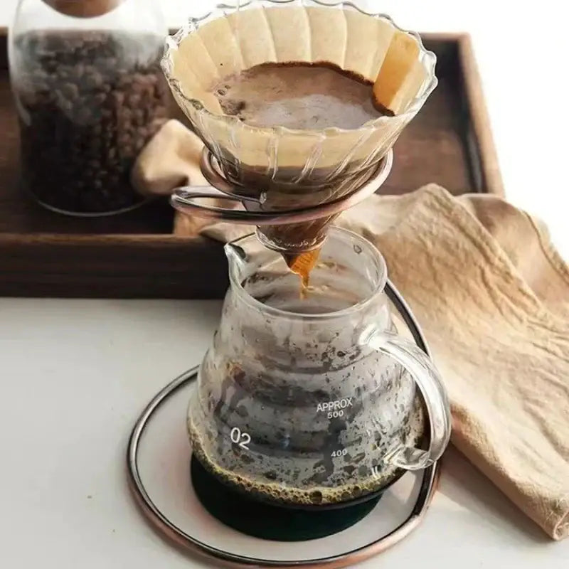 Black Ceramic Coffee Set with Pour-Over Dripper