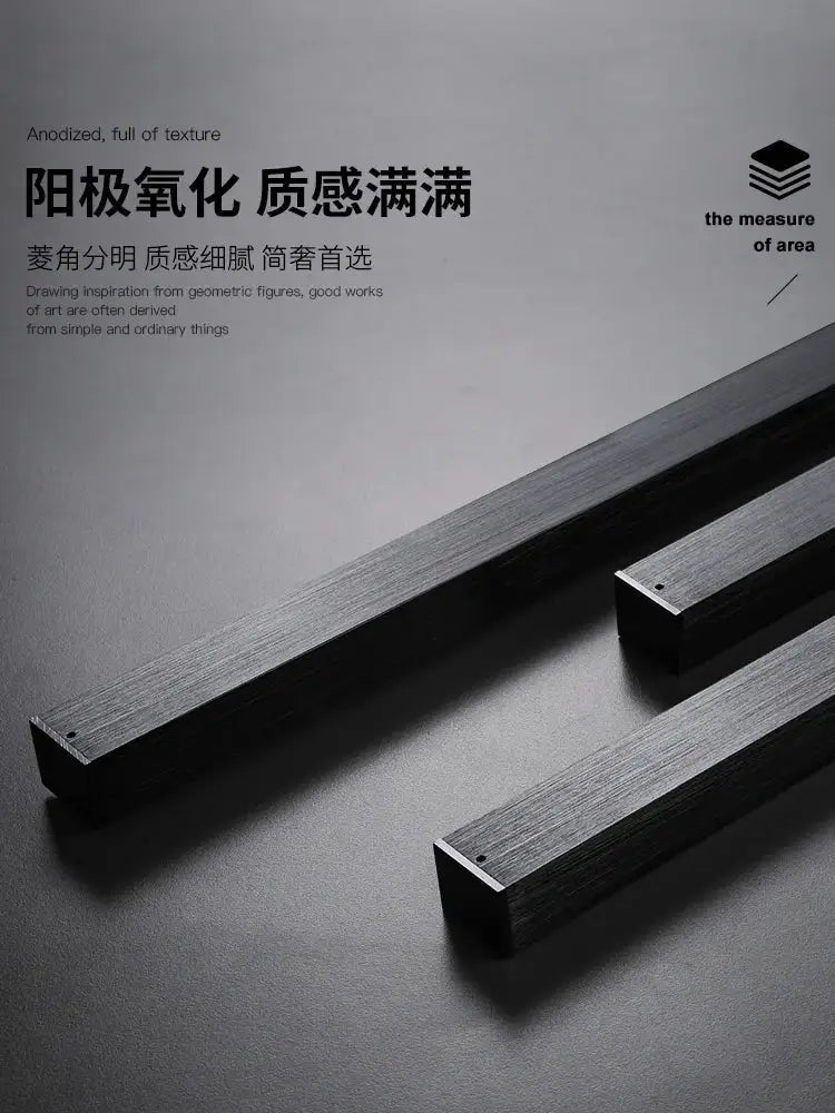 Black LED Ceiling Chandelier 6-Rod L150cm