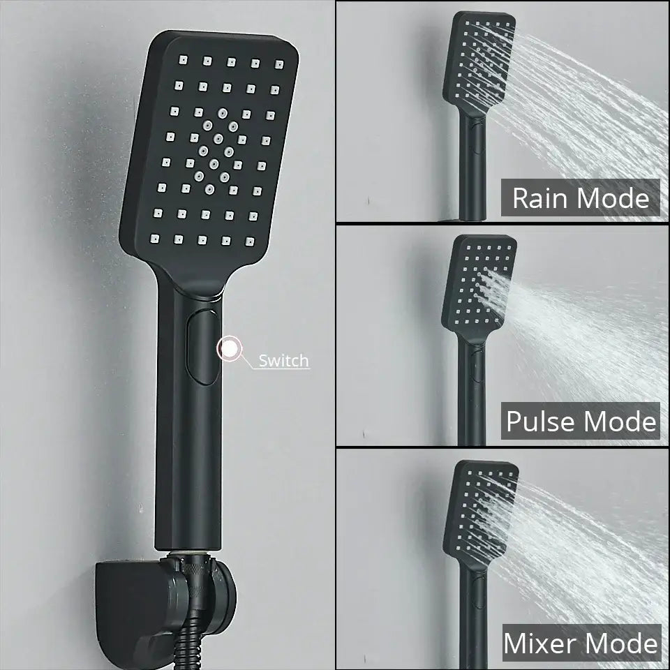 Black Chrome Thermostatic Shower