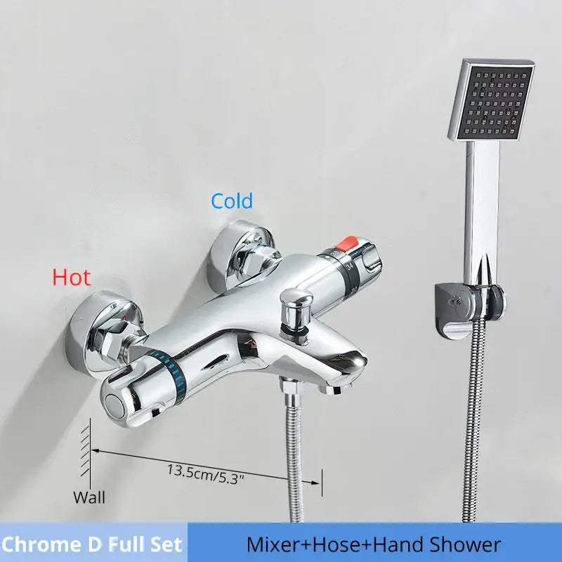 Black Chrome Thermostatic Shower