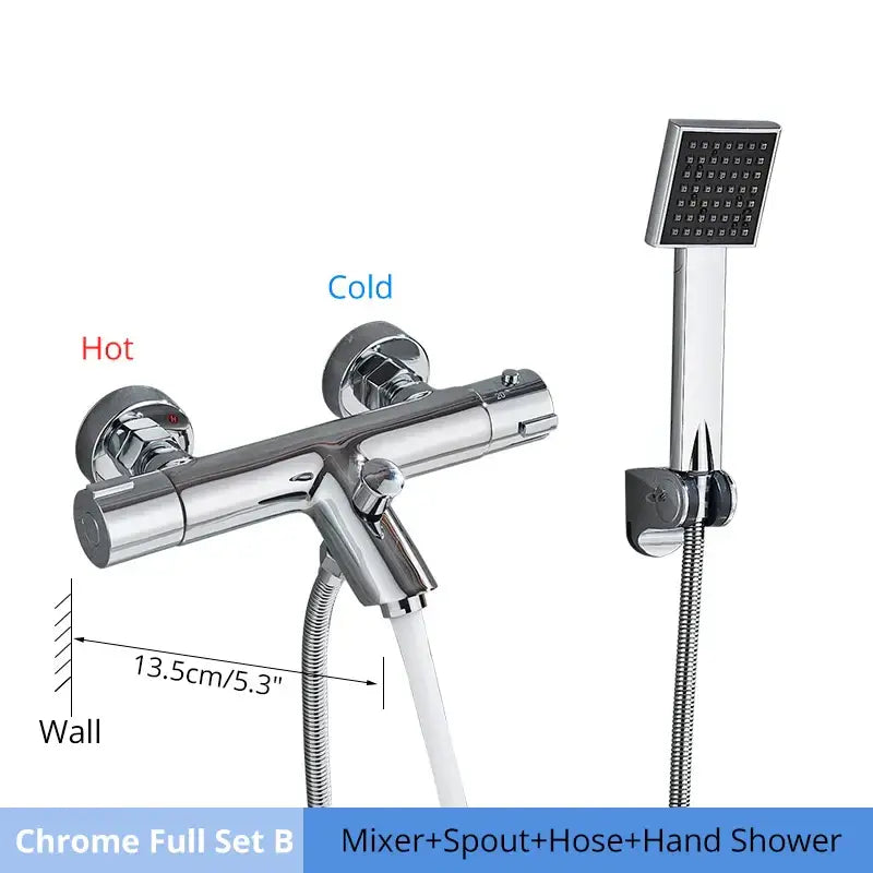 Black Chrome Thermostatic Shower