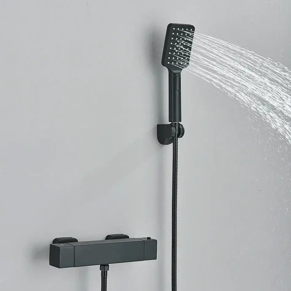 Black Chrome Thermostatic Shower