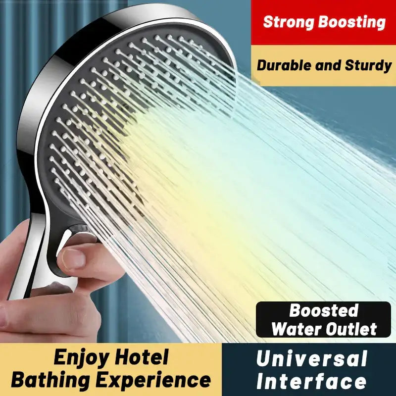 Black Circular Shower Head
