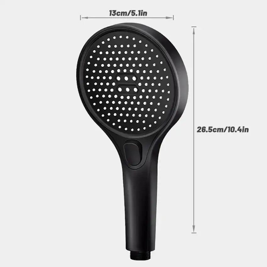 Black Circular Shower Head