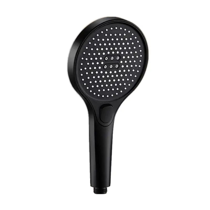 Black Circular Shower Head