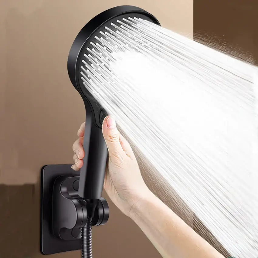 Black Circular Shower Head