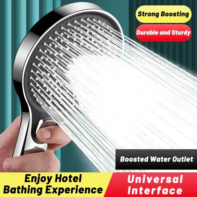 Black Circular Shower Head