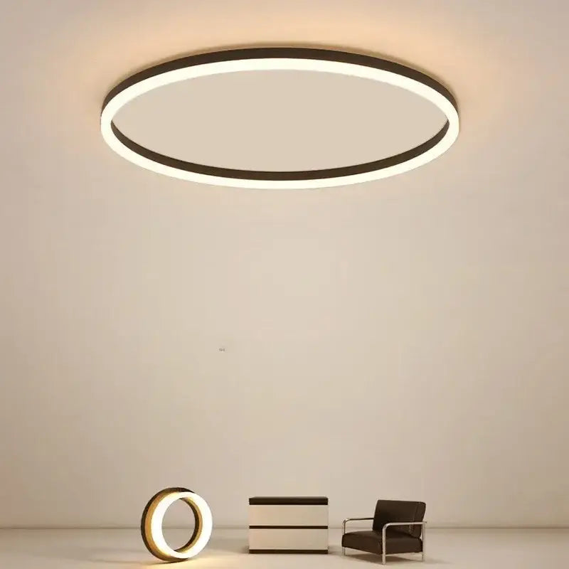 Black Circular LED Light
