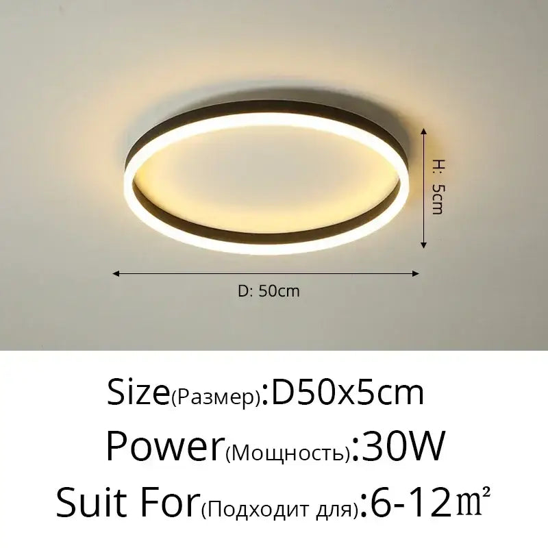 Black Circular LED Light