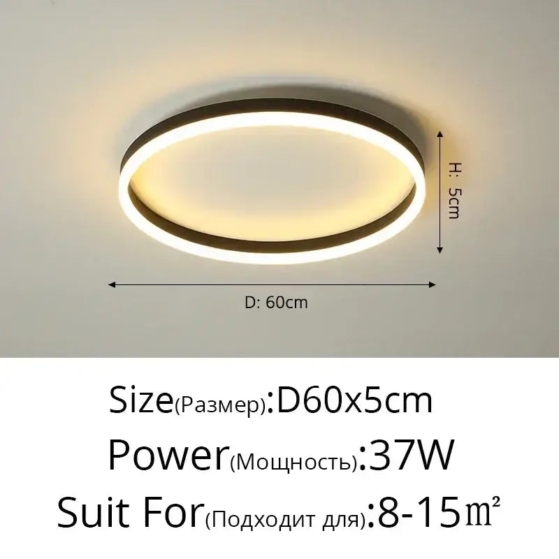 Black Circular LED Light