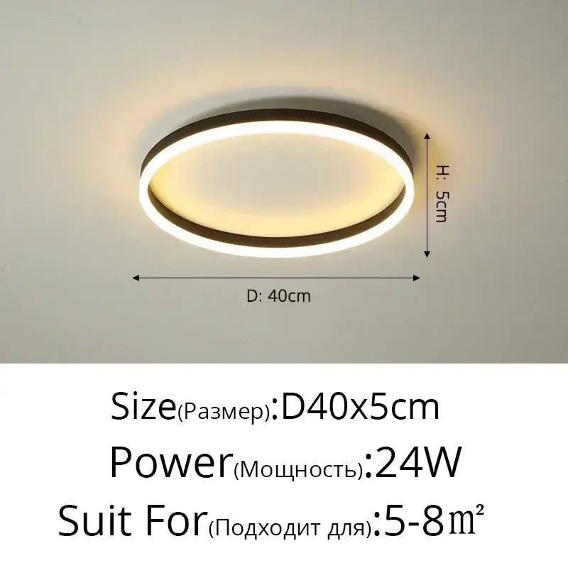 Black Circular LED Light