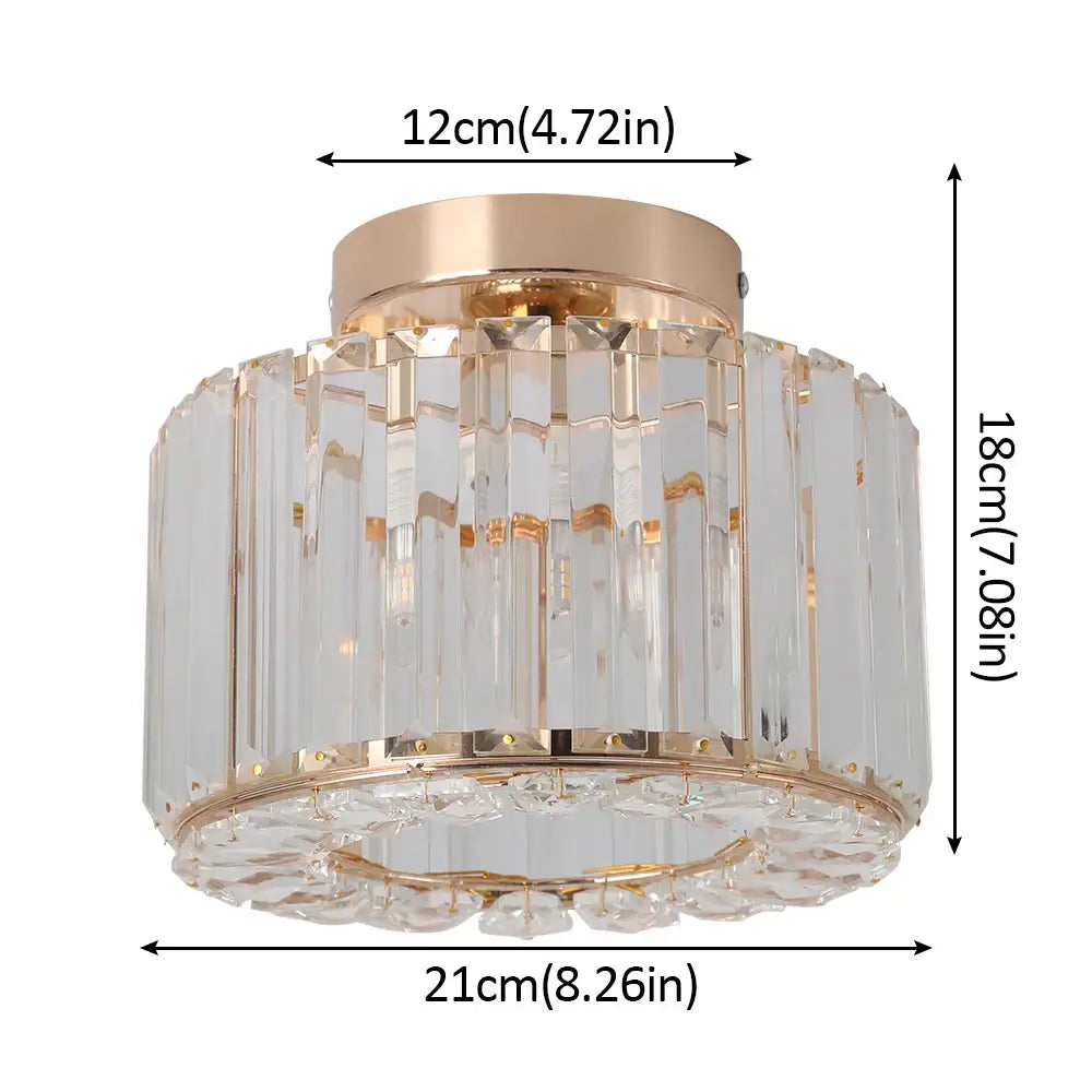 Black Crystal Ceiling Light Clear Crystal Mix