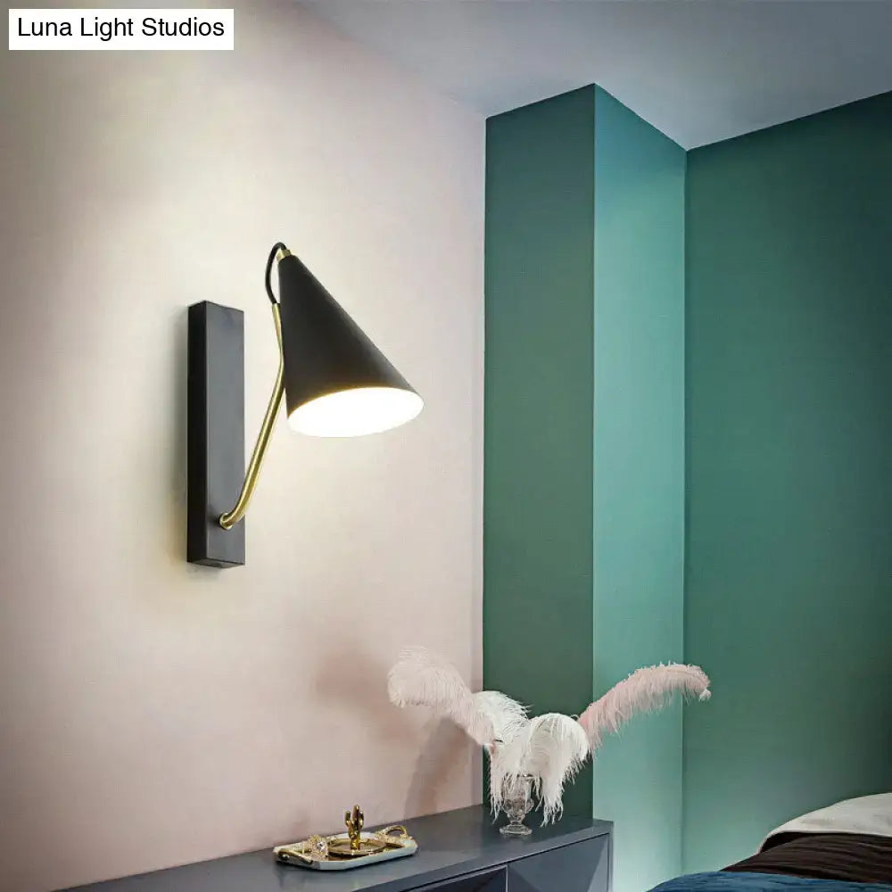 Black Cone Wall Sconce