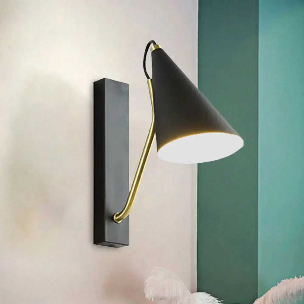 Black Cone Wall Sconce