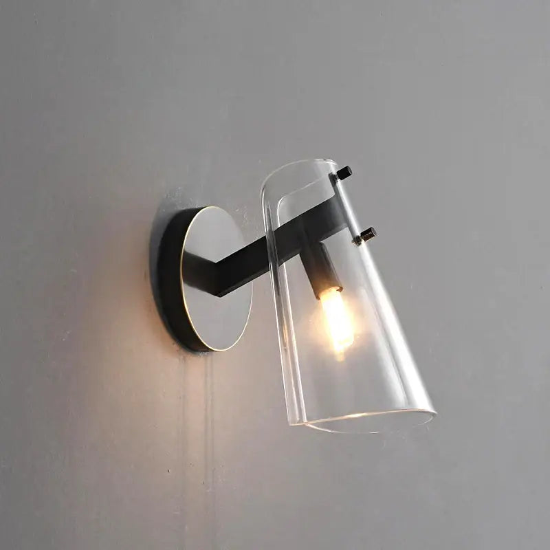 Black Copper Glass Sconce