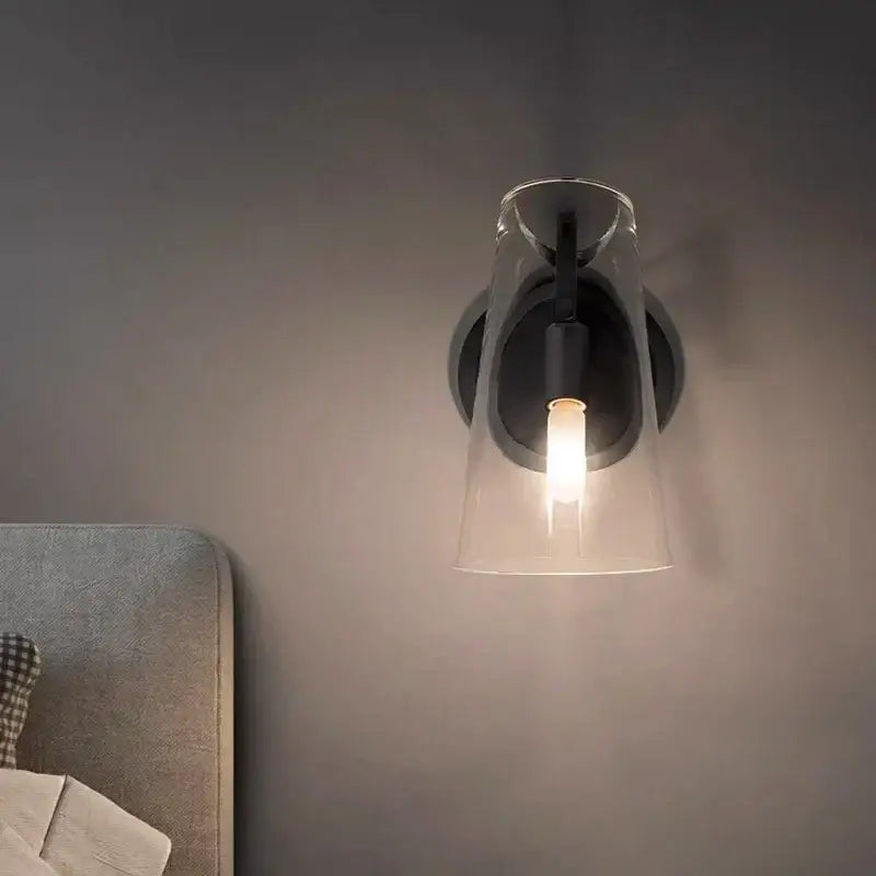 Black Copper Glass Sconce