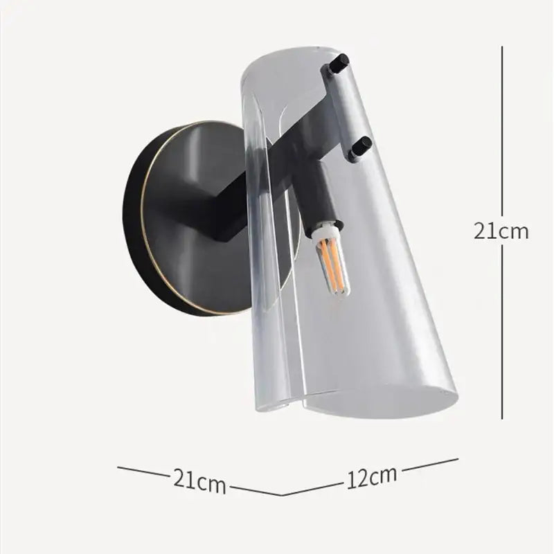 Black Copper Glass Sconce