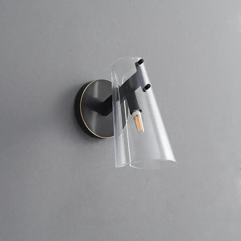 Black Copper Glass Sconce