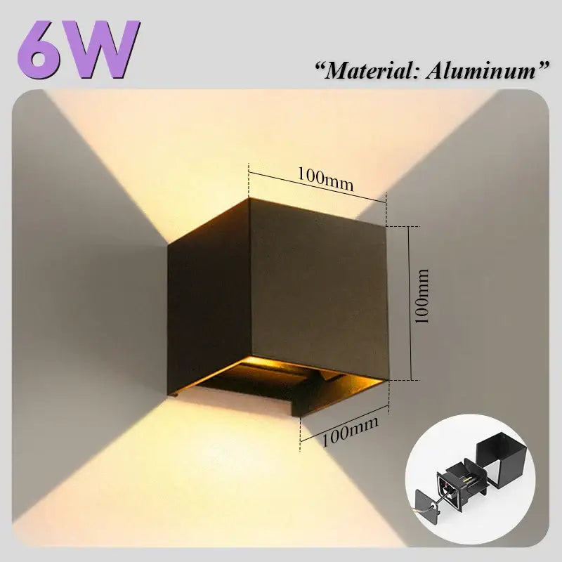 Black Outdoor Weather-Resistant LED Sconce