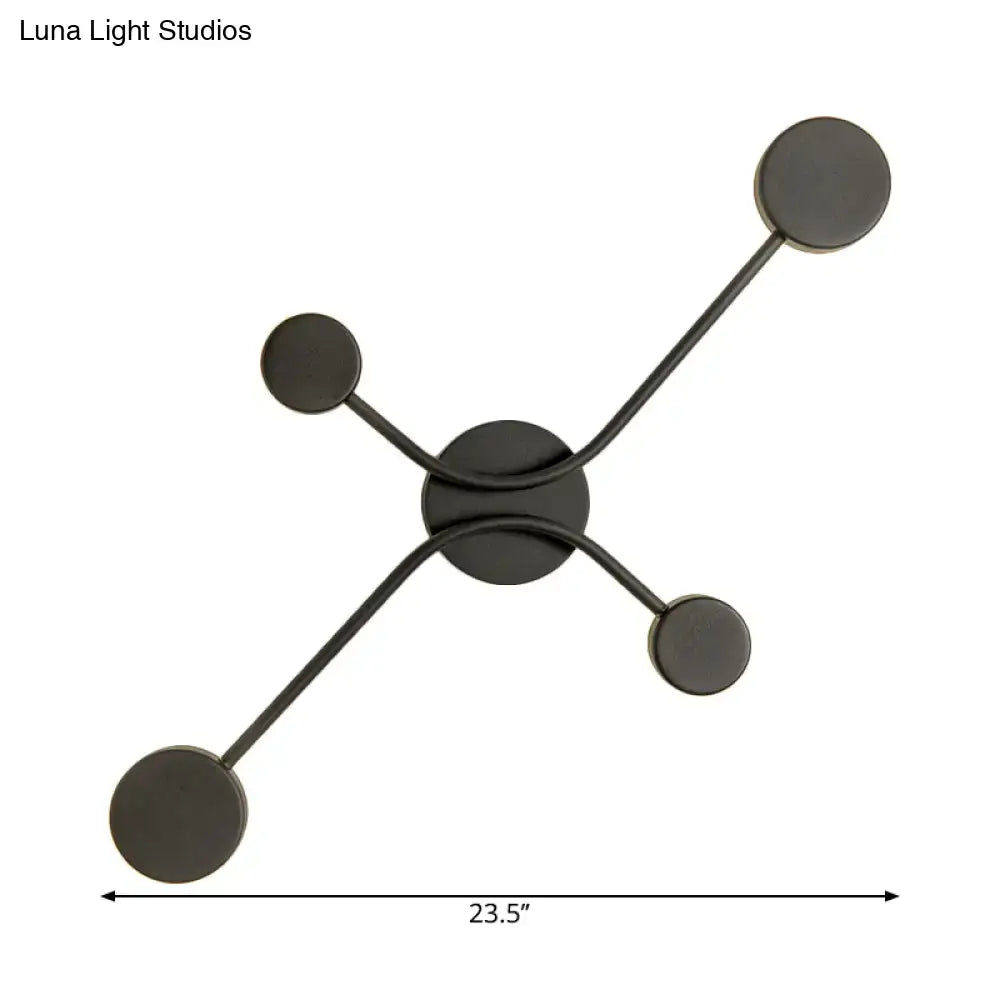 Black Cross LED Lamp
