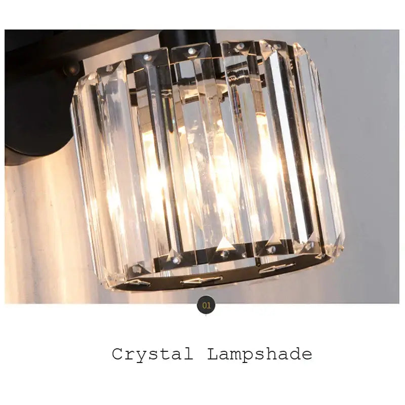 Black Crystal Bird Sconce
