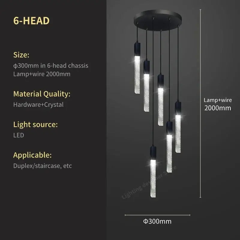 Black Crystal Bubble Chandelier