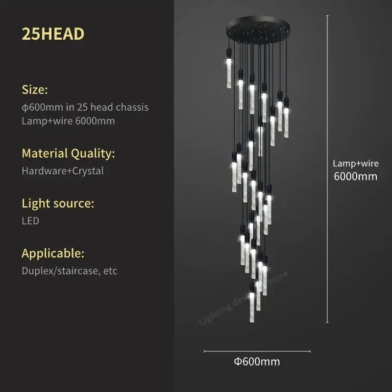 Black Crystal Bubble Chandelier