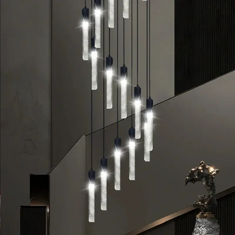 Black Crystal Bubble Chandelier