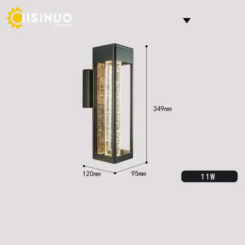 Black Crystal Bubble Wall Lamp