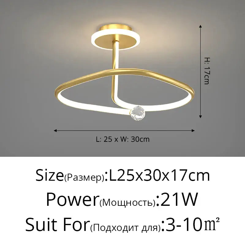 Black Crystal LED Ring Light