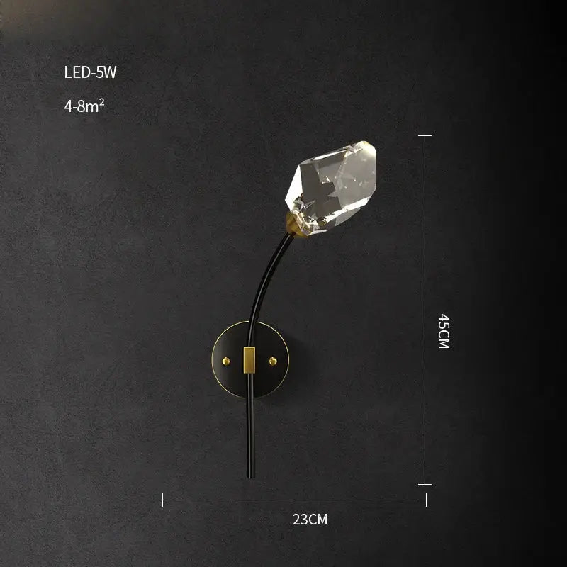 Black Crystal Art Deco Chandelier