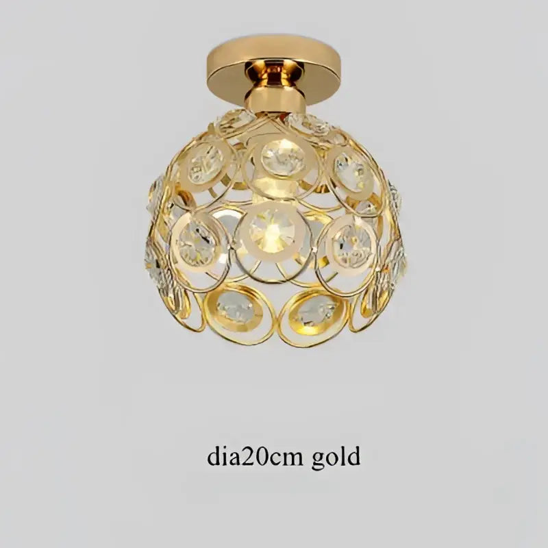 Black Crystal Ceiling Light Hollow-Carved Design