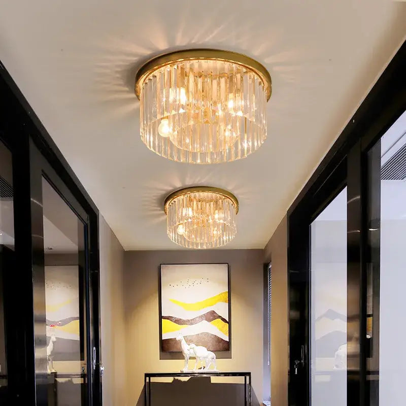 Black Crystal Living Room Light