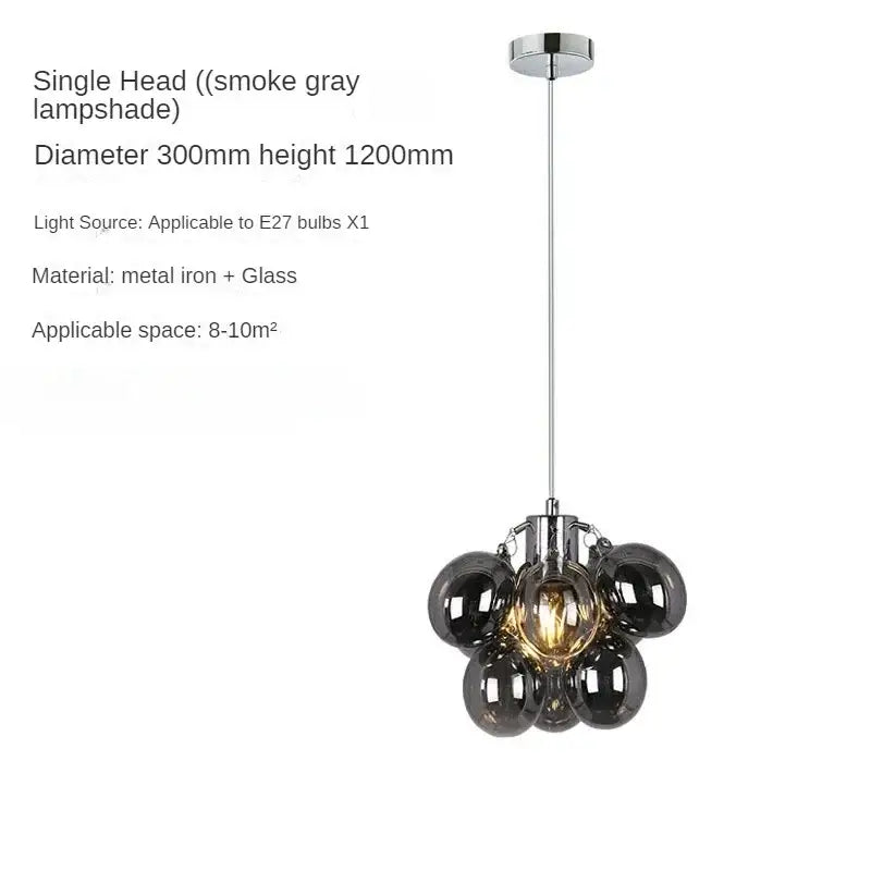 Black Crystal Grape Chandelier