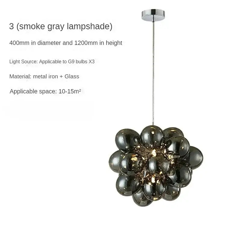 Black Crystal Grape Chandelier