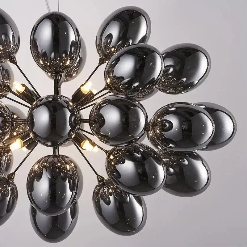 Black Crystal Grape Chandelier
