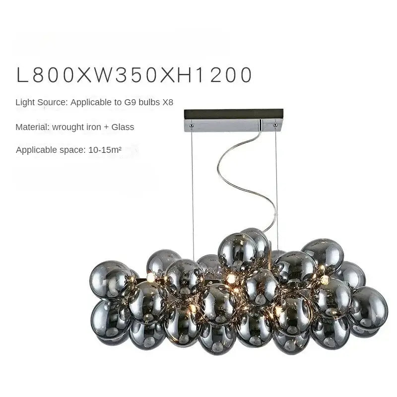 Black Crystal Grape Chandelier
