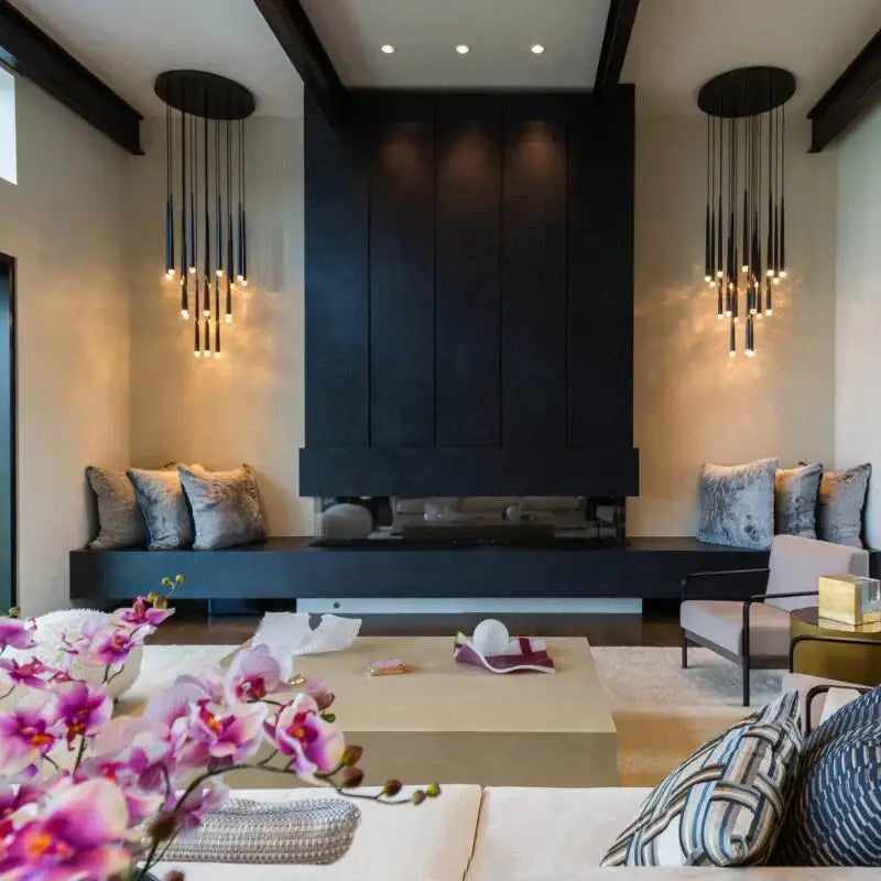 Black Crystal LED Pendant Light