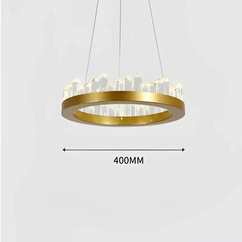 Black Crystal 80cm Pendant Light