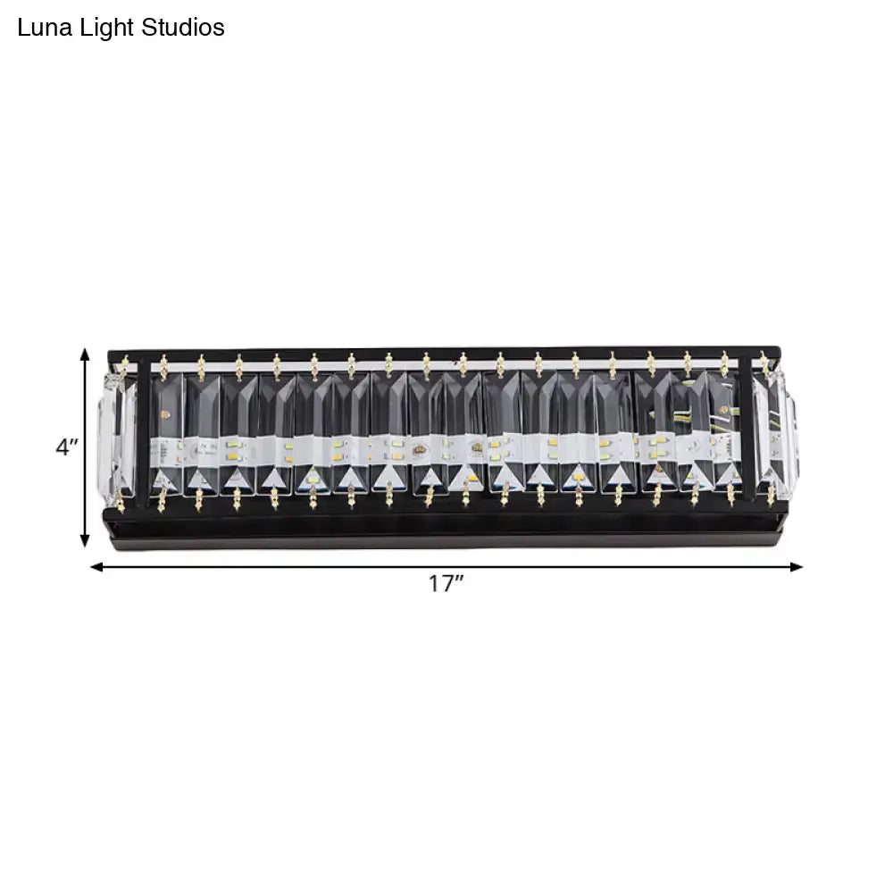 Black Crystal Adjustable LED Wall Sconce