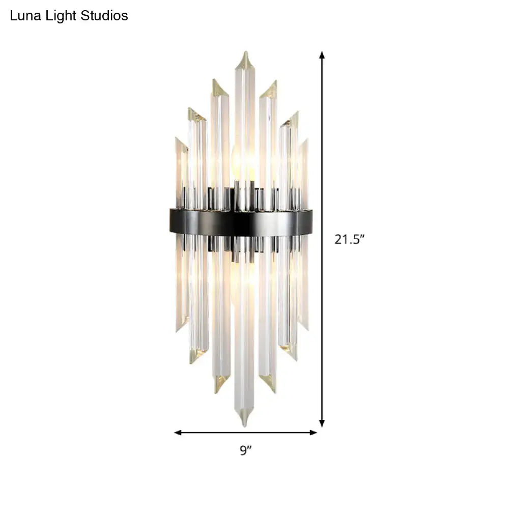 Black Crystal Mini Wall Lamp