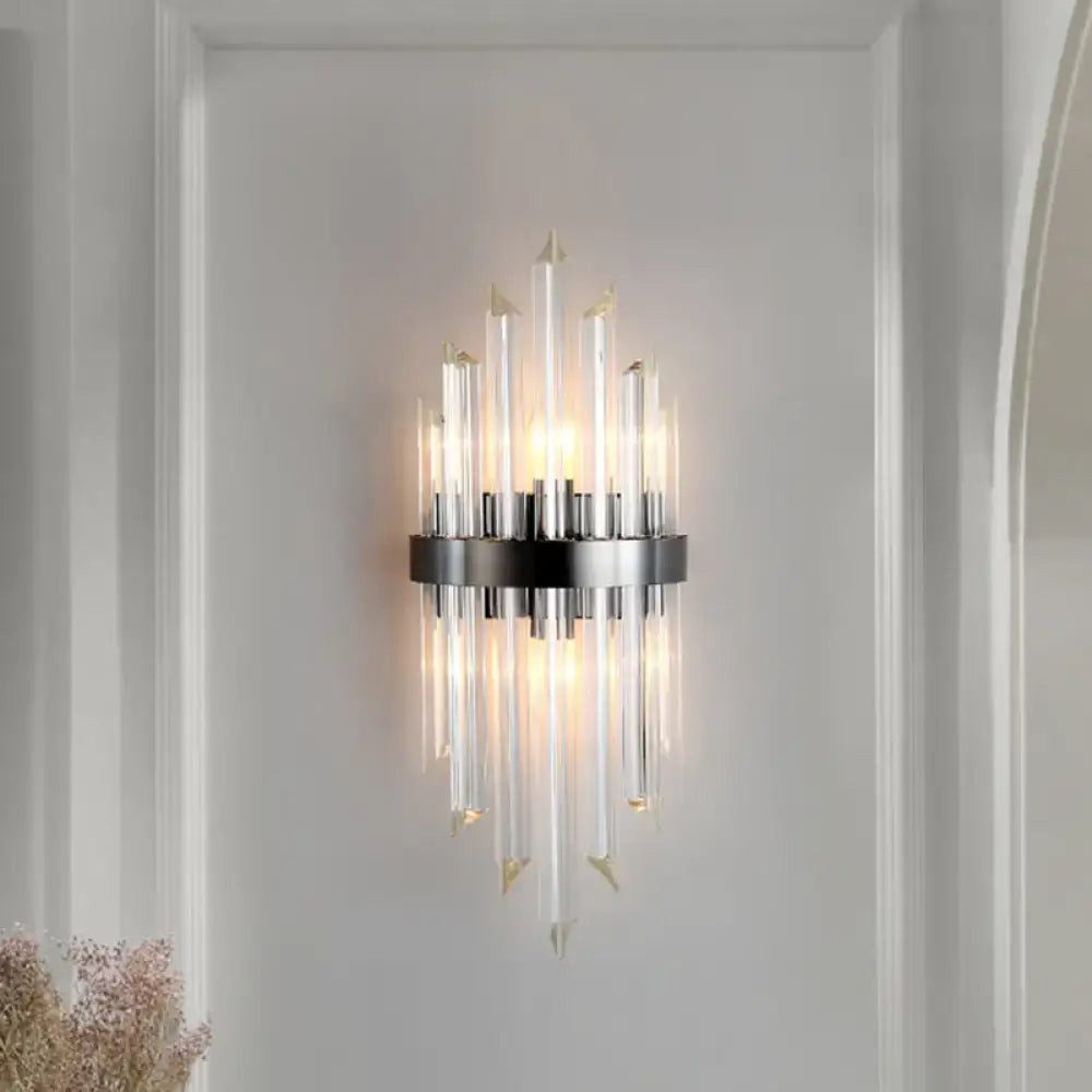 Black Crystal Mini Wall Lamp