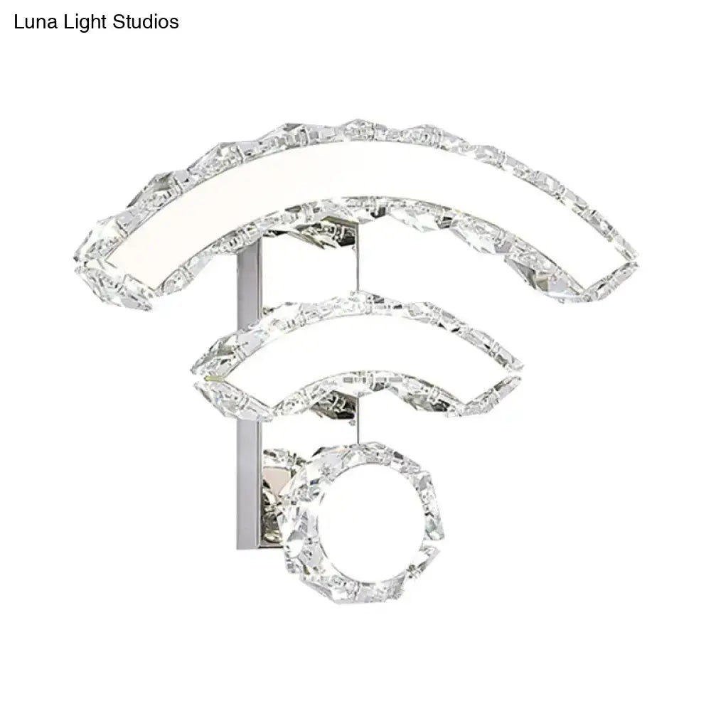 Black Crystal LED Sconce