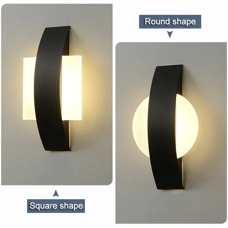 Black Curved Kitchen Light