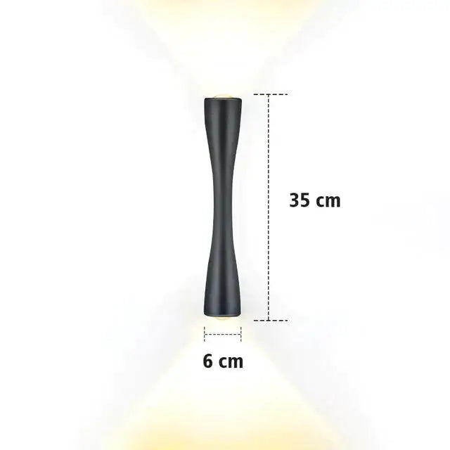 Black Curved IP65 Outdoor Wall Sconce