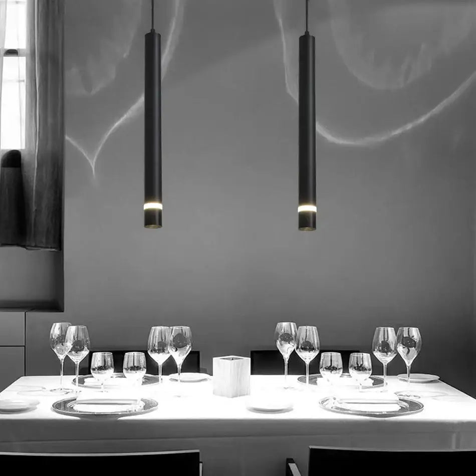 Black Pipe Pendant Light